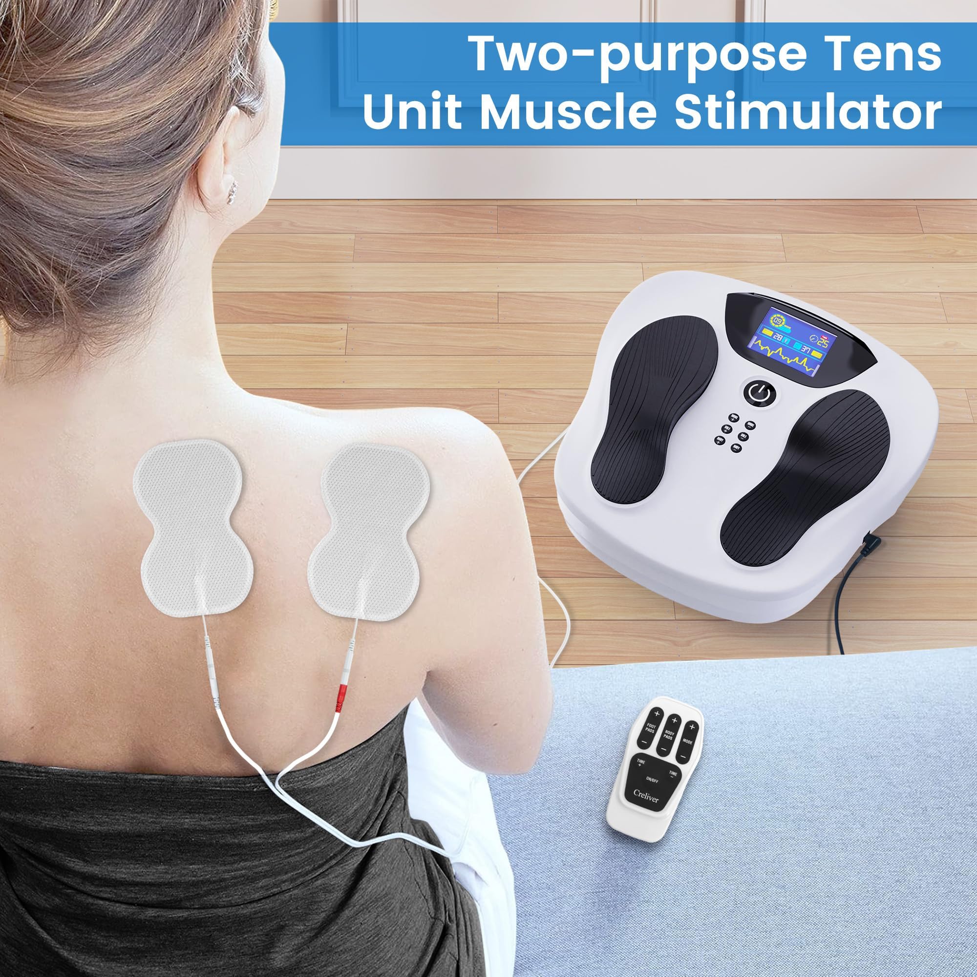 Creliver EMS Foot Stimulator Pro 2 quiet operation for home use.