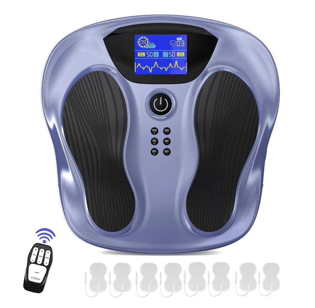 Creliver Foot Nerve Stimulator Pro with plate-on setup for targeted lower-leg stimulation and circulation