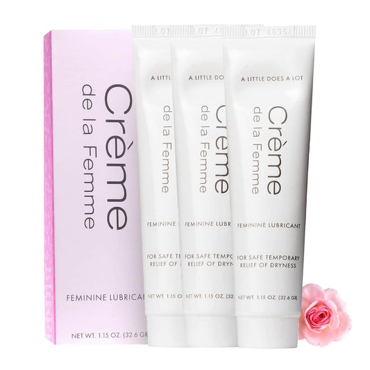 Creme de la Femme daily moisturizer tube for gentle intimate care after shower.