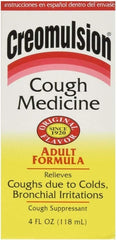 Creomulsion label close-up showing no alcohol or colors