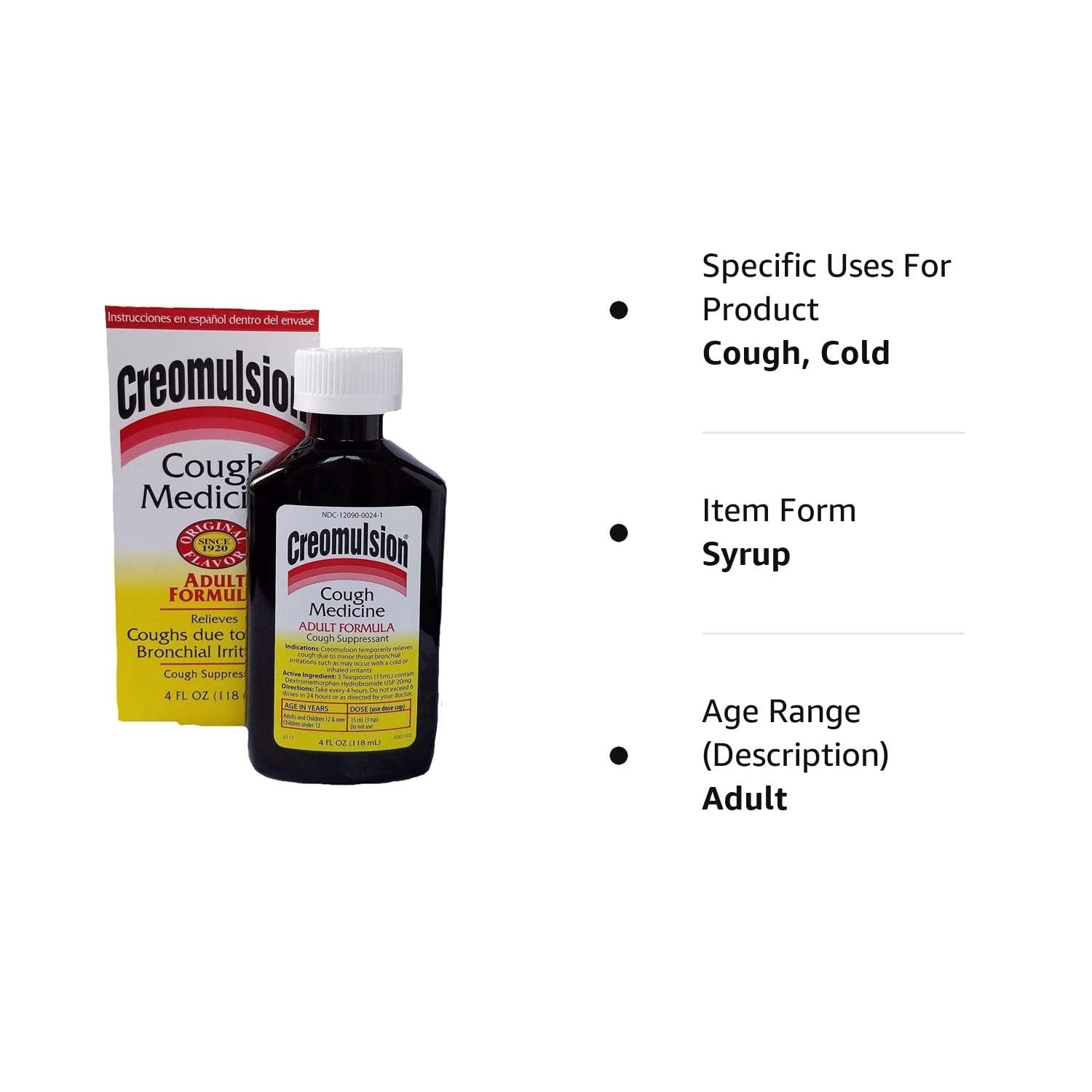 Creomulsion medicine cabinet placement for quick, approachable cough relief.