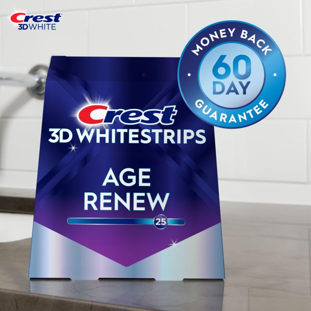 Crest 3D Whitestrips Age Renew application shows easy placement