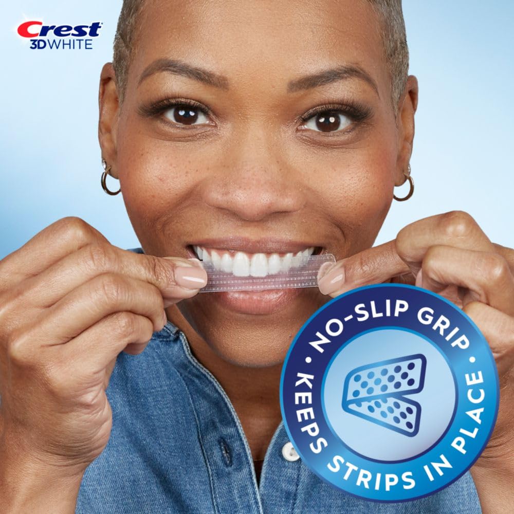 Crest 3D Whitestrips Age Renew no-slip grip keeps strips in place