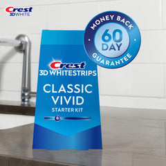 Crest 3D Whitestrips Classic Vivid bottom whitening strip ready for application