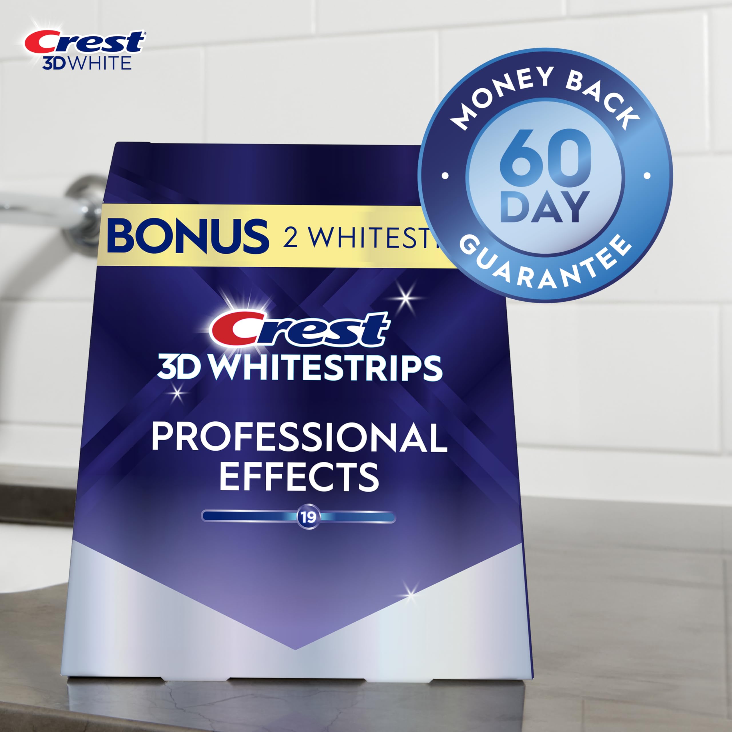 Crest 3D Whitestrips Professional Effects lower strip close-up.