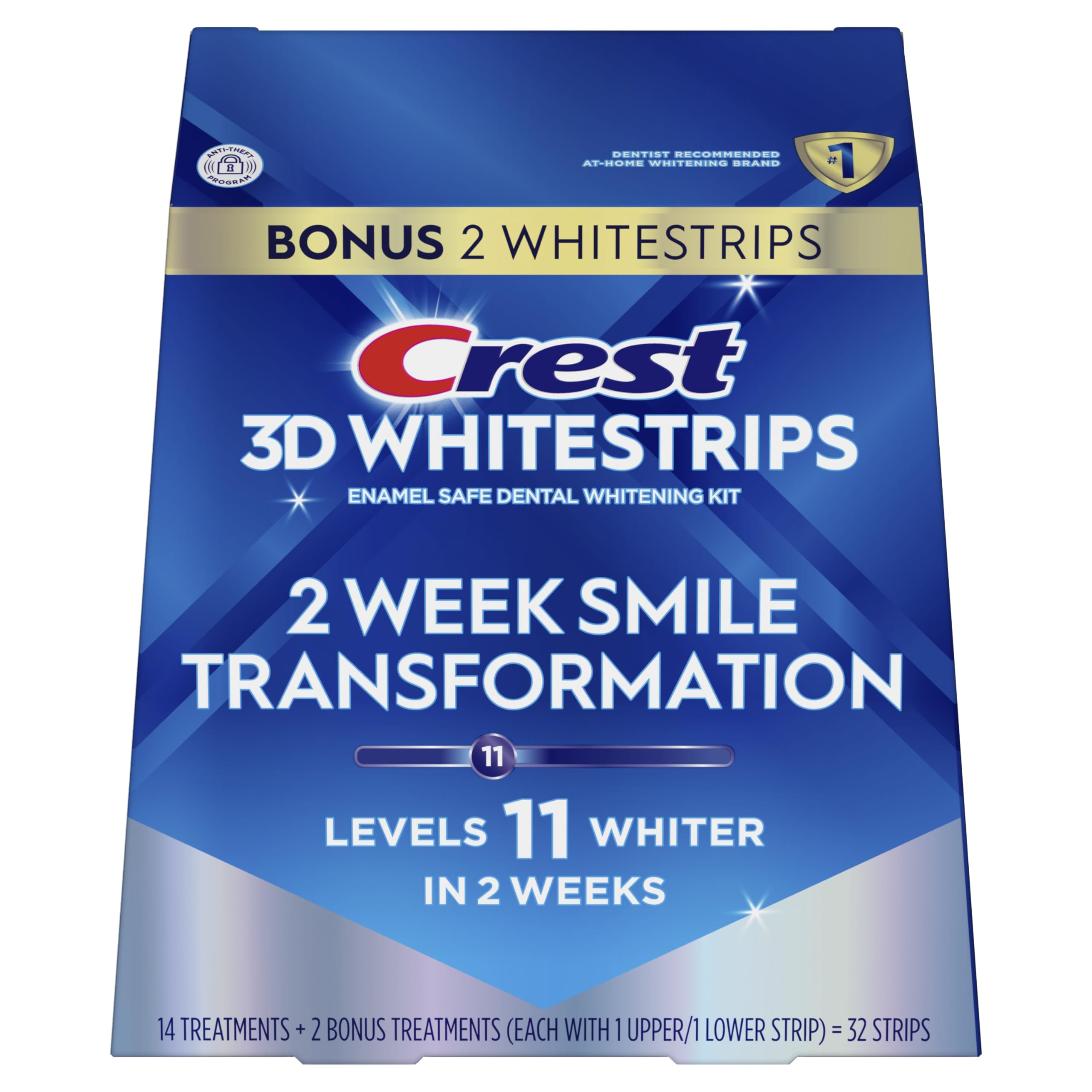 Crest Glamorous White before-after smile demonstrates noticeable whitening potential.
