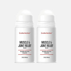 Crestline Nutrition Muscle & Joint Relief bottle front shows fast-acting support for daily comfort.