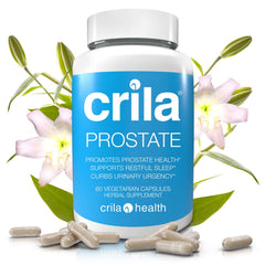 CRILA Prostate supplement bottle with clear label for easy daily use.