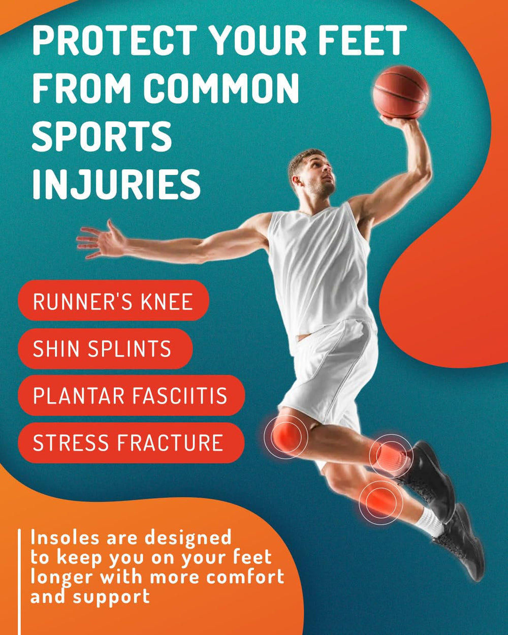 CRUVHEAL deep heel cup stabilizes the foot for secure moves