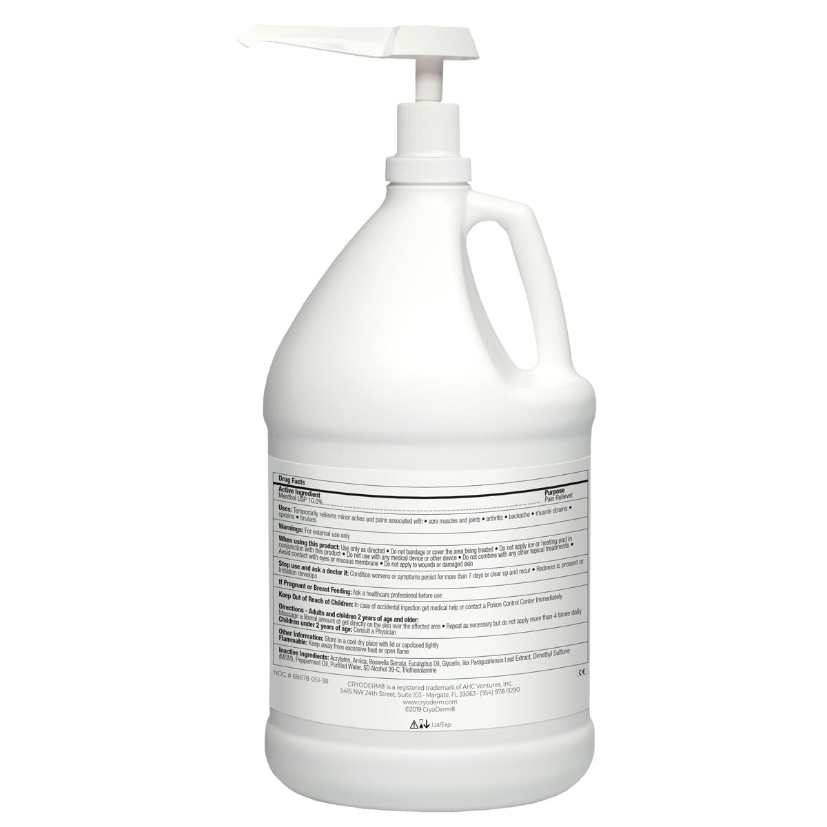 CryoDerm cold therapy gel bottle pour demonstrates easy portion control for targeted relief