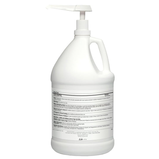CryoDerm cold therapy gel bottle pour demonstrates easy portion control for targeted relief