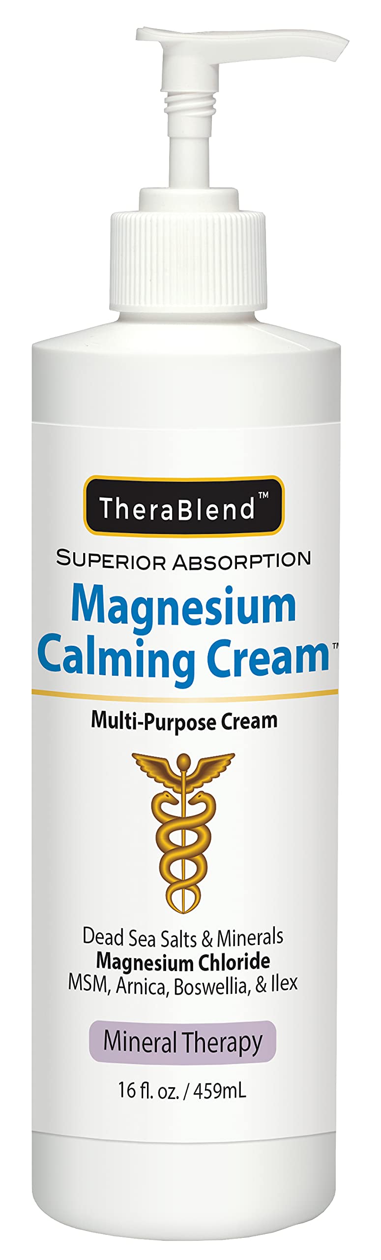 CryoDerm Magnesium Calming Cream 16oz bottle for daily skin hydration and soothing feel