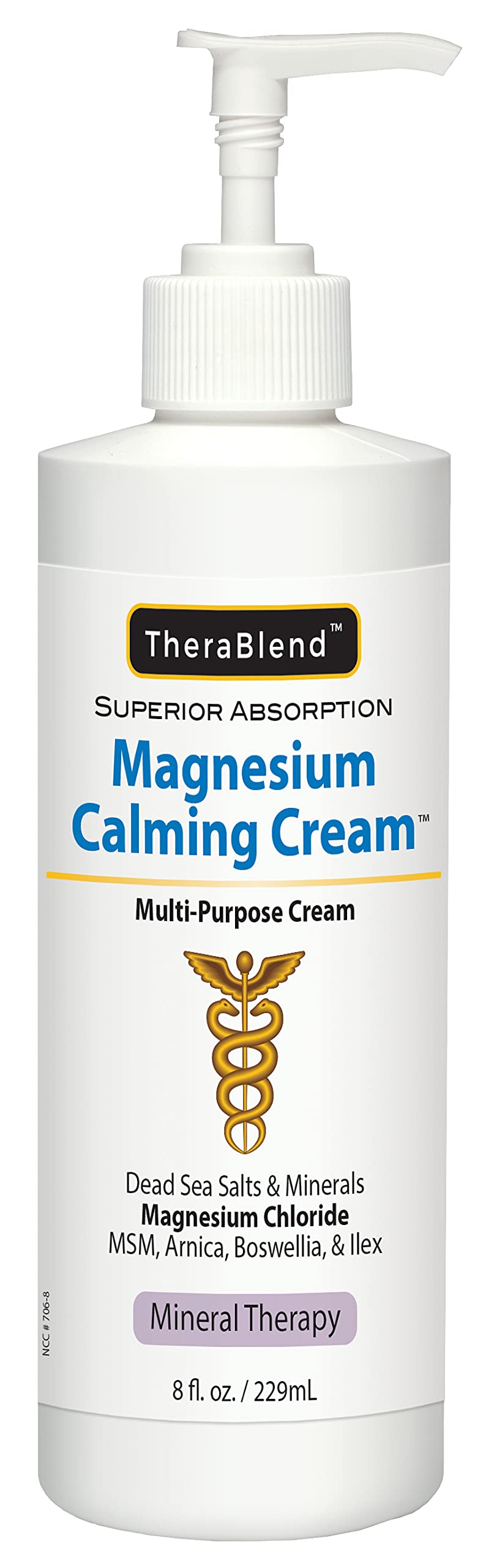 CryoDerm magnesium calming cream 8 oz packaging with mineral-rich formula.