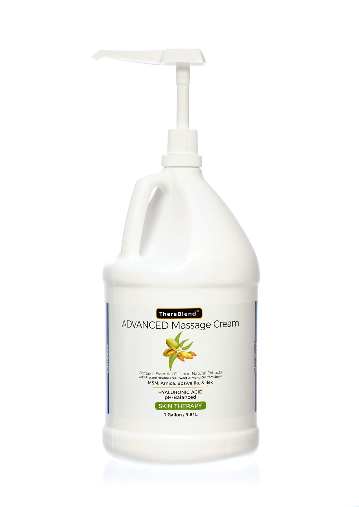 CryoDerm TheraBlend Advanced Cream Gallon showing smooth texture for daily skin nourishment