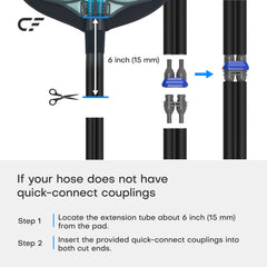 CRYOFORCE CFA-1 quick-release hose connectors allow easy detachment during breaks.