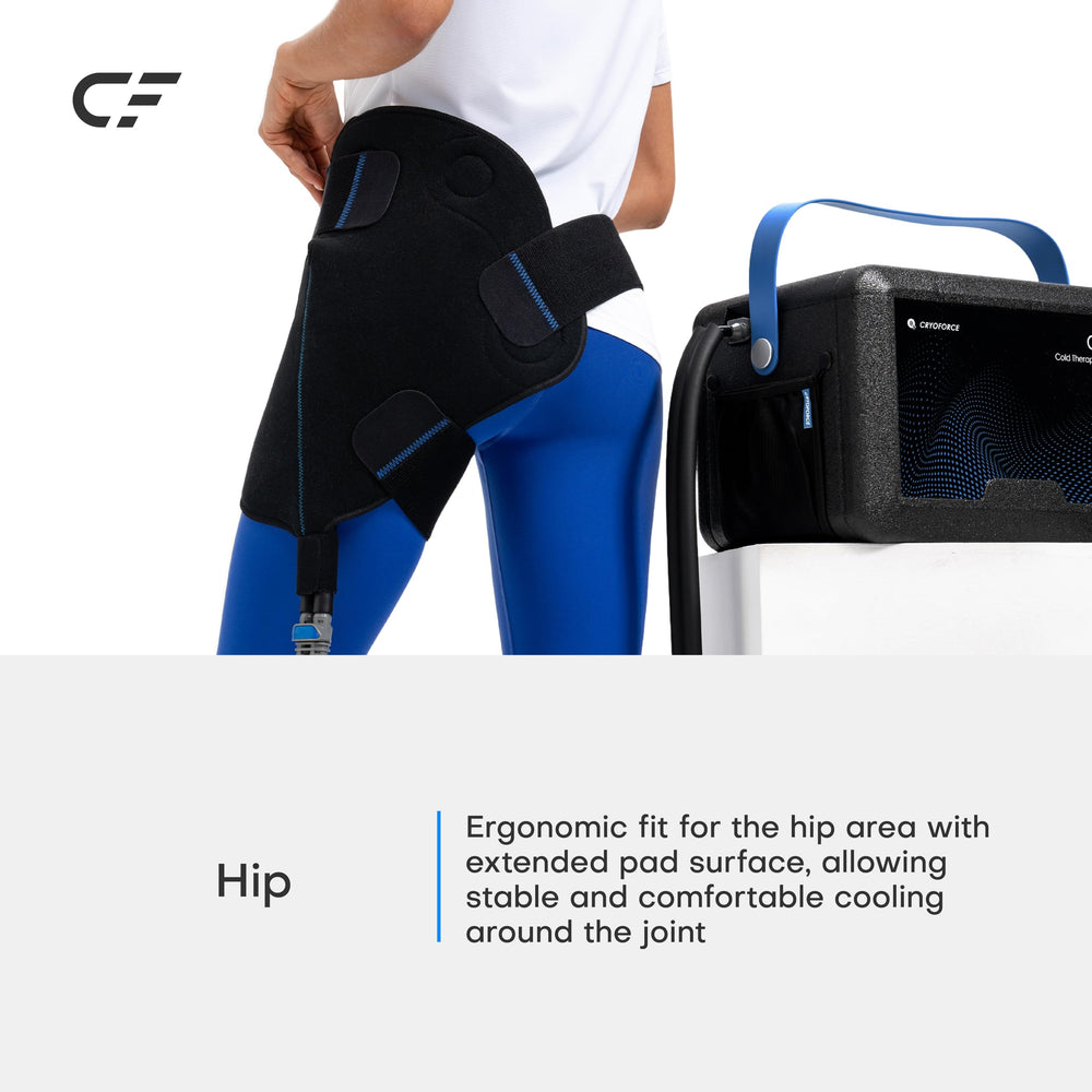 CRYOFORCE CFA-1 skin-safe velcro straps grip softly yet securely.