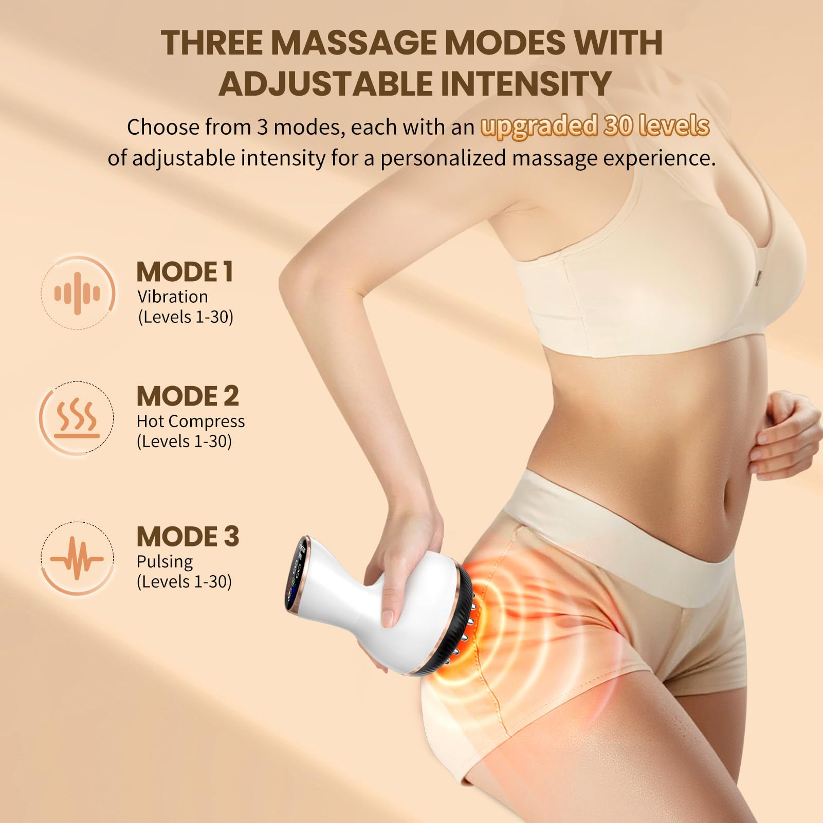 CRYSNATM body sculpting machine used on arms and legs for contouring.