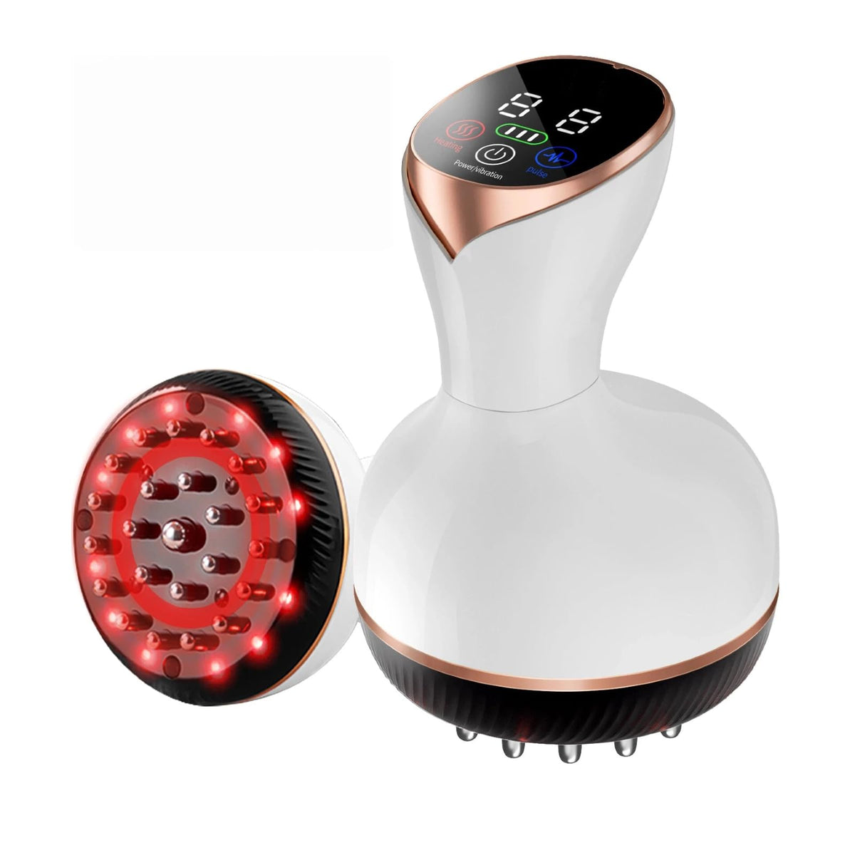 CRYSNATM lymphatic drainage massager providing deep tissue stimulation for leg circulation.