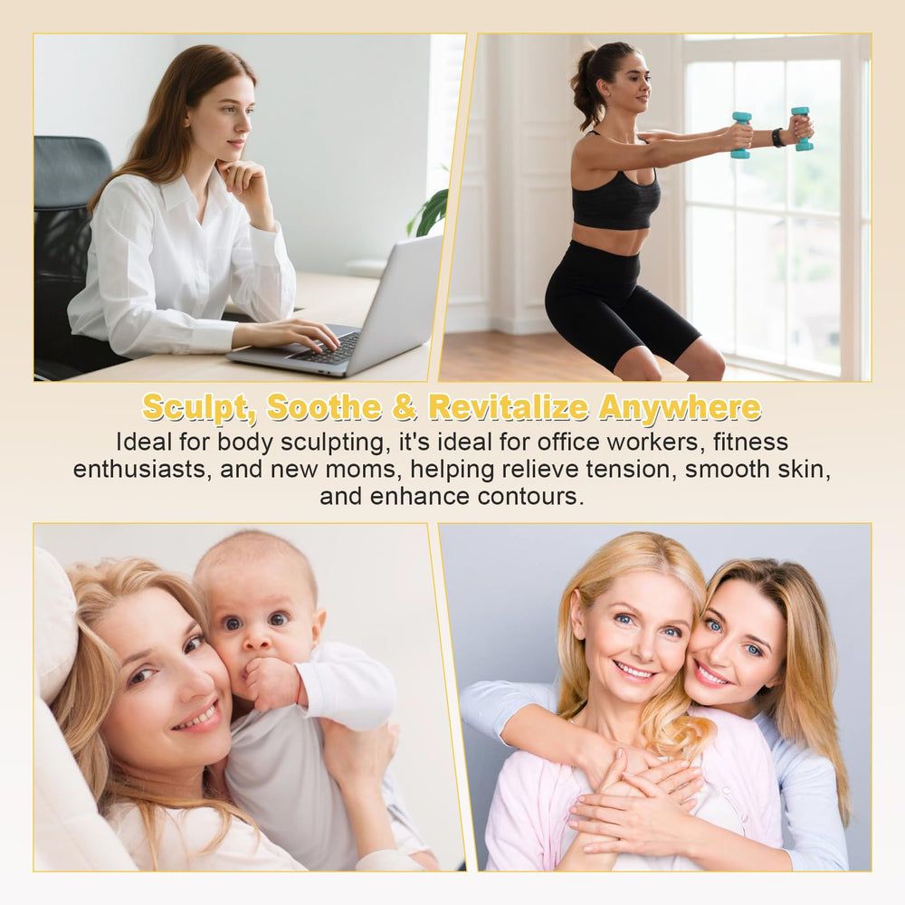 CRYSNATM skin tightening massage may help improve texture and appearance.
