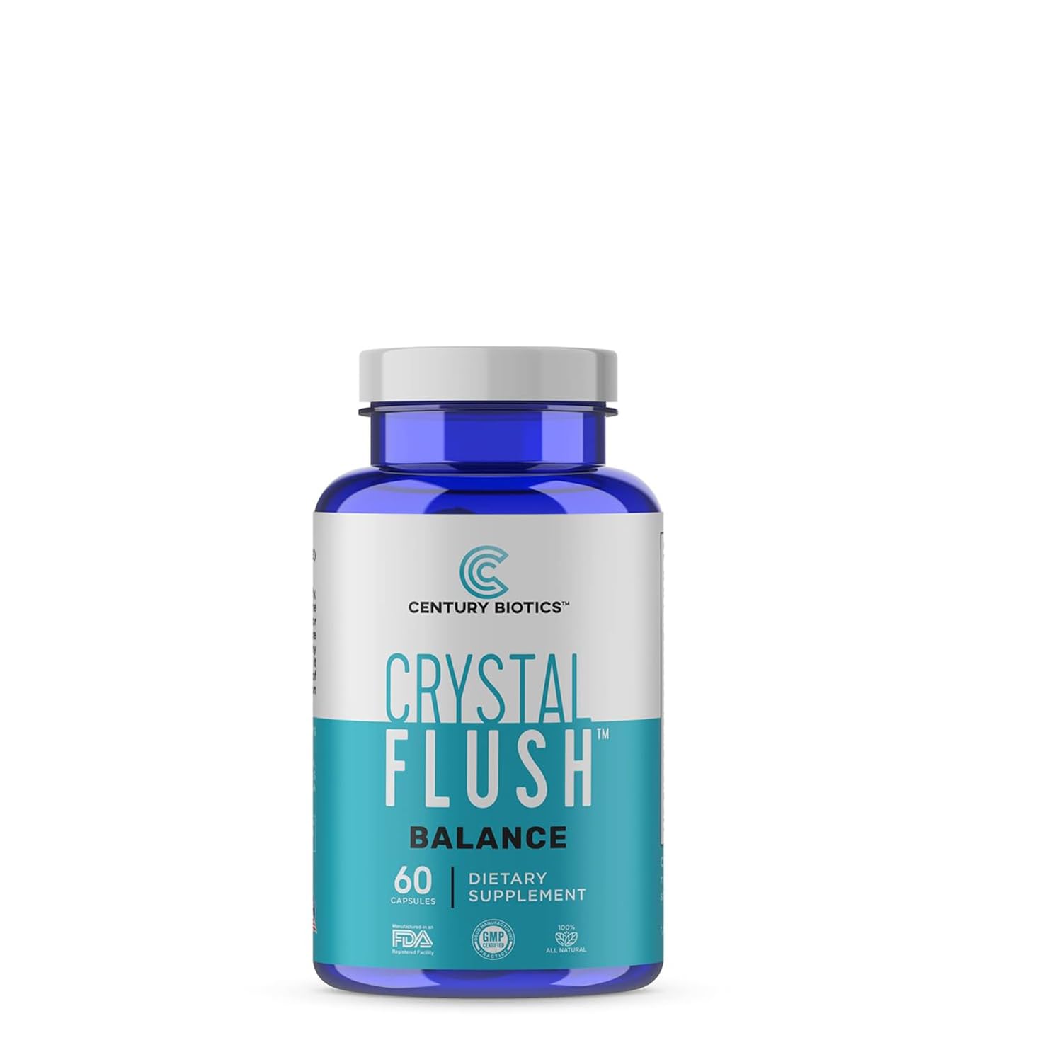 Crystal Flush Balance Feet bottle showing daily dose for foot health support