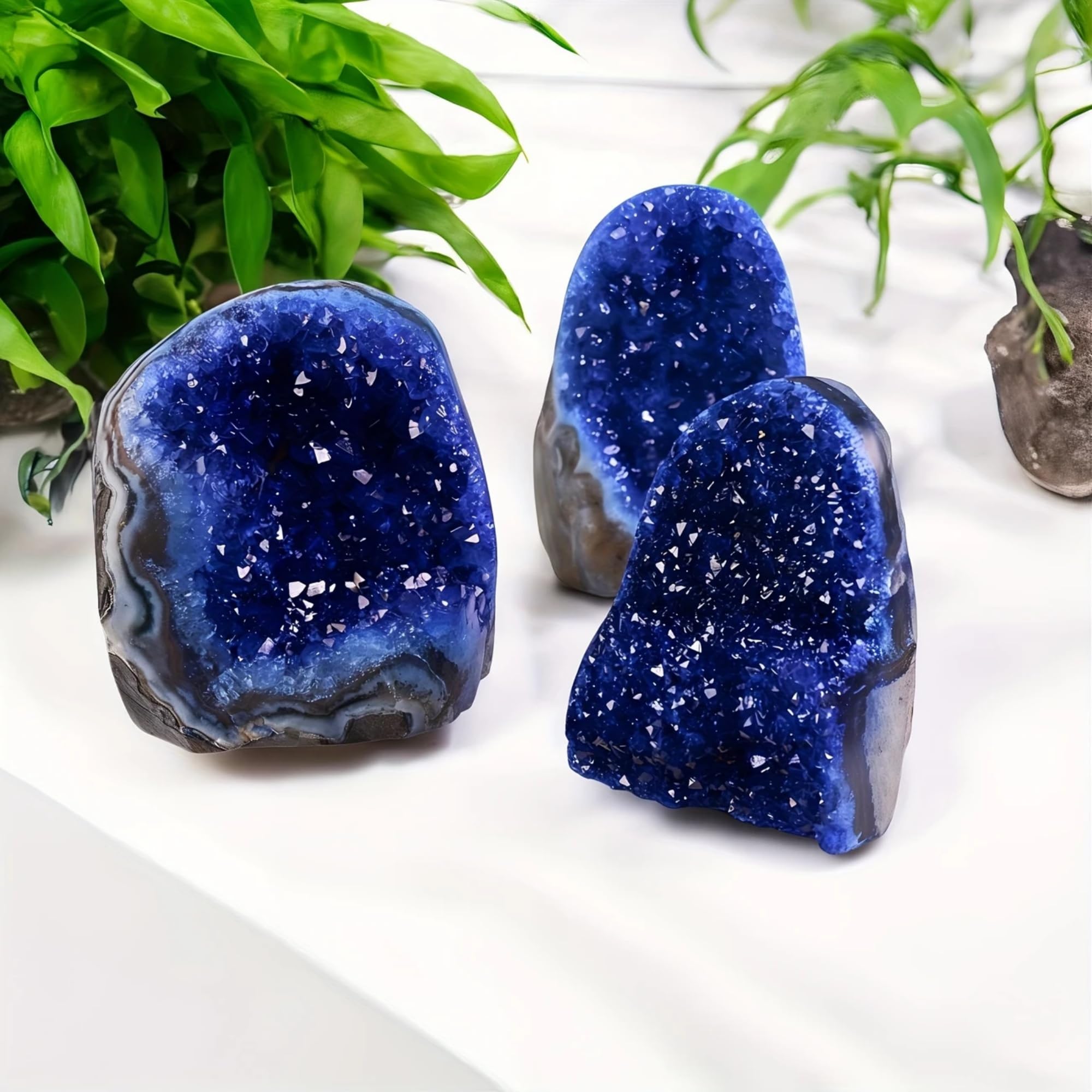 CrystalHola blue geode quartz energy tool inspires focus and calm