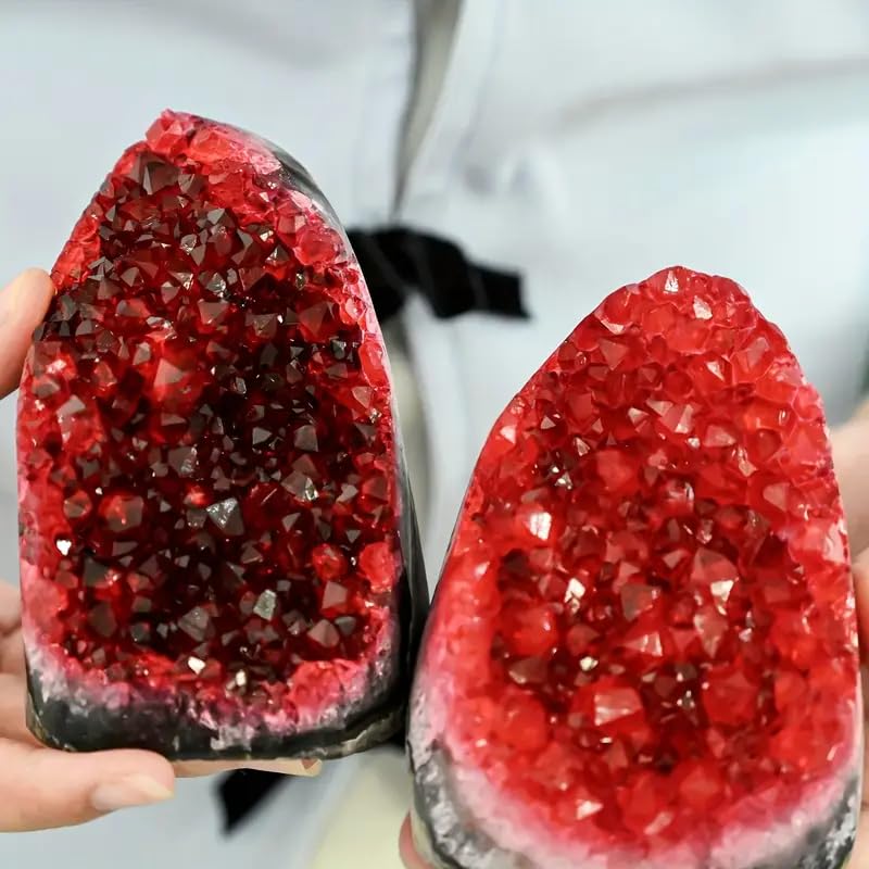 CrystalHola crystal interior vivid druzy contrasts with outer rock for allure