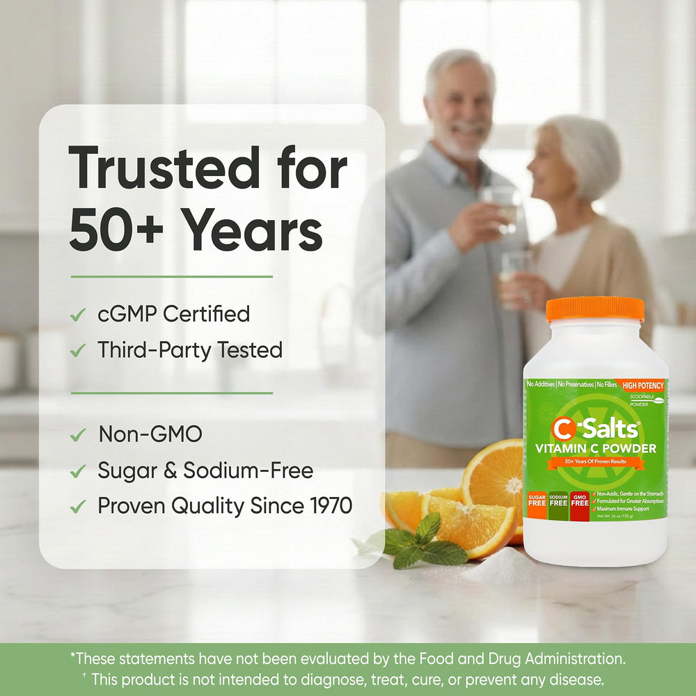 C-Salts resealable container keeps powder fresh between uses.
