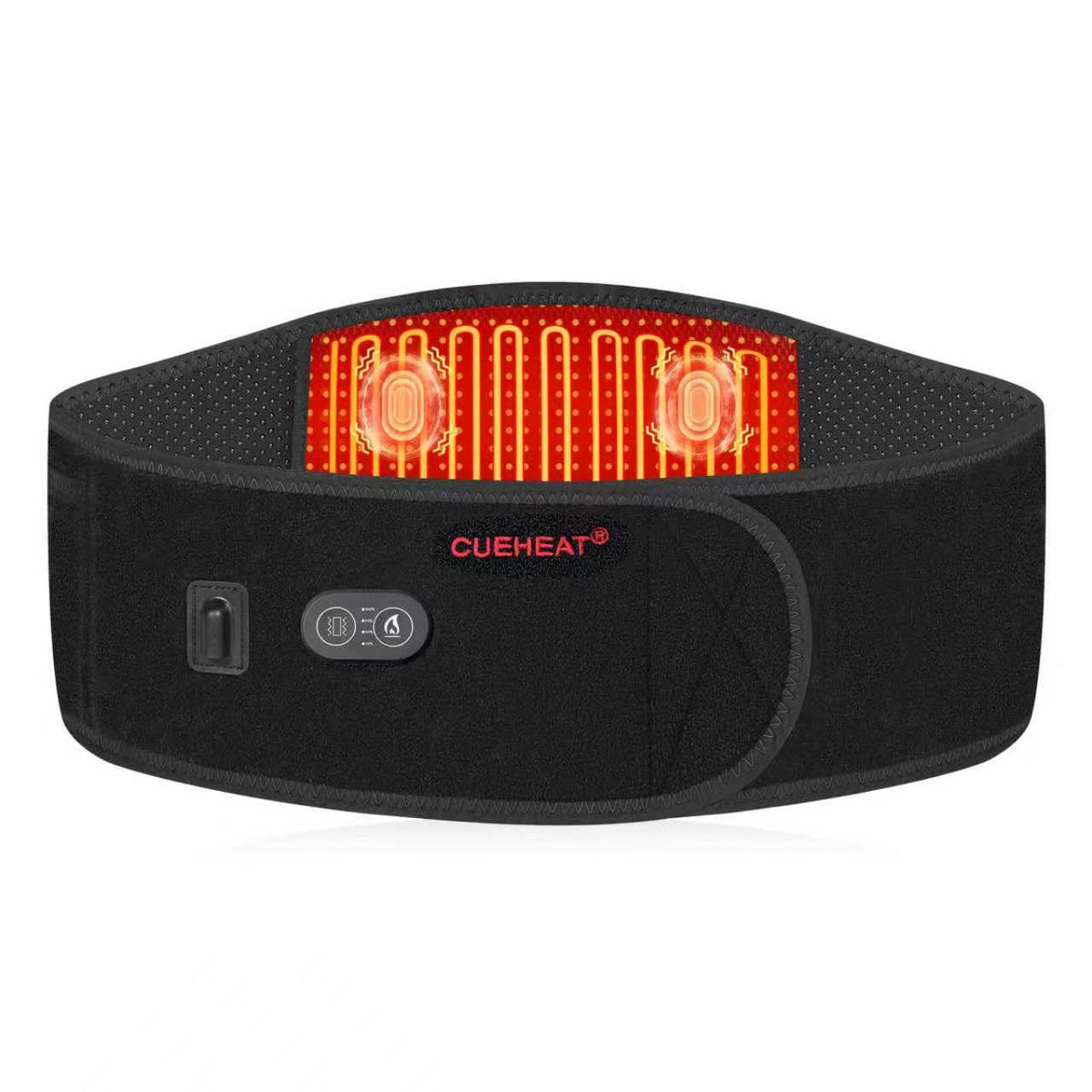 CUEHEAT waist belt front view showing compact, breathable design for everyday comfort