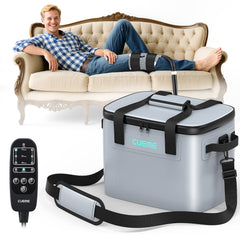 CUEME knee ice machine with therapy pad for post-surgery cooling sessions.