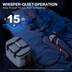 CUEME portable knee therapy system for recovery anywhere.