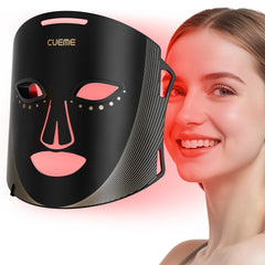 CUEME red light therapy mask front view for at-home skincare sessions