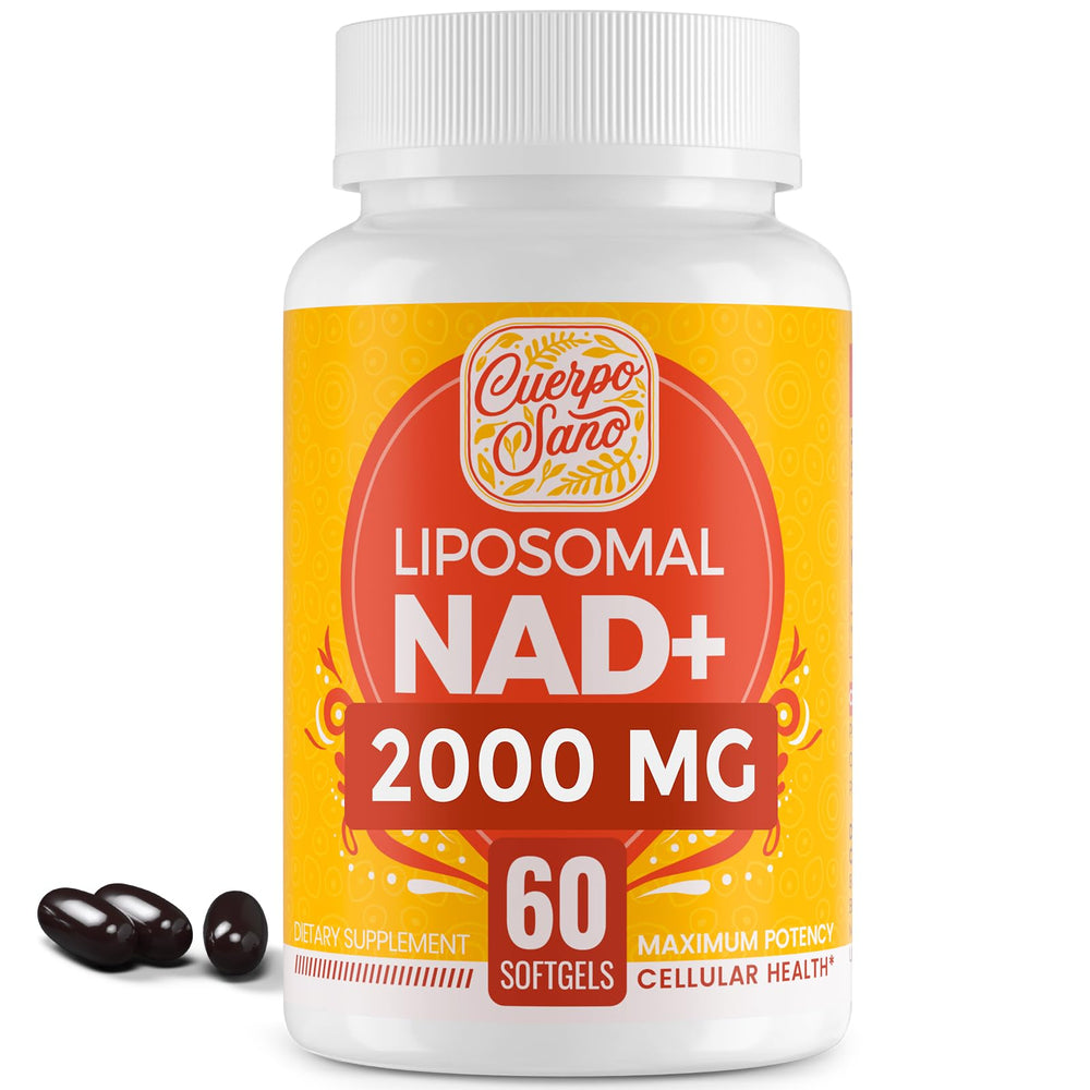 Cuerpo Sano NAD+ 2000mg bottle with label showcasing dose and form.