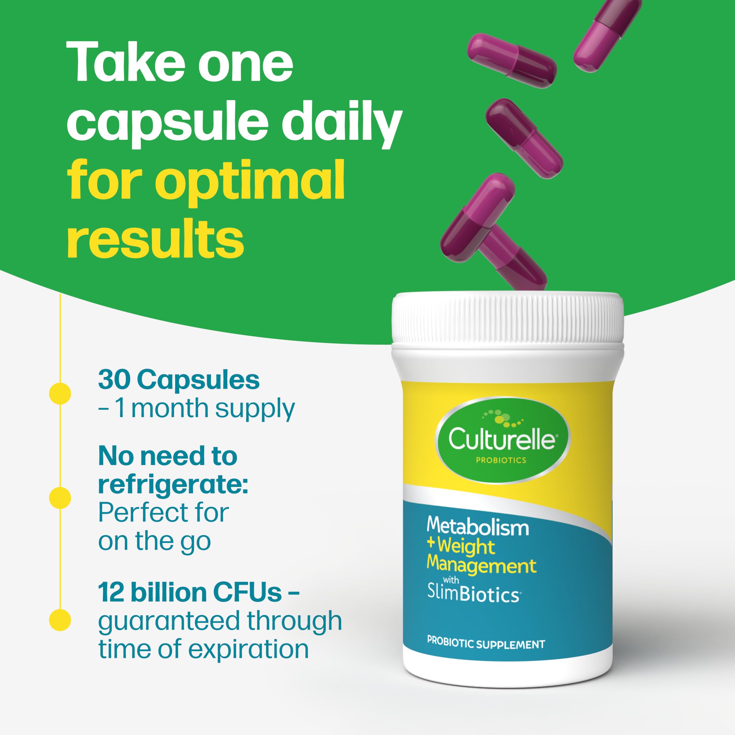 Culturelle product showing B-vitamins ingredients to support metabolism