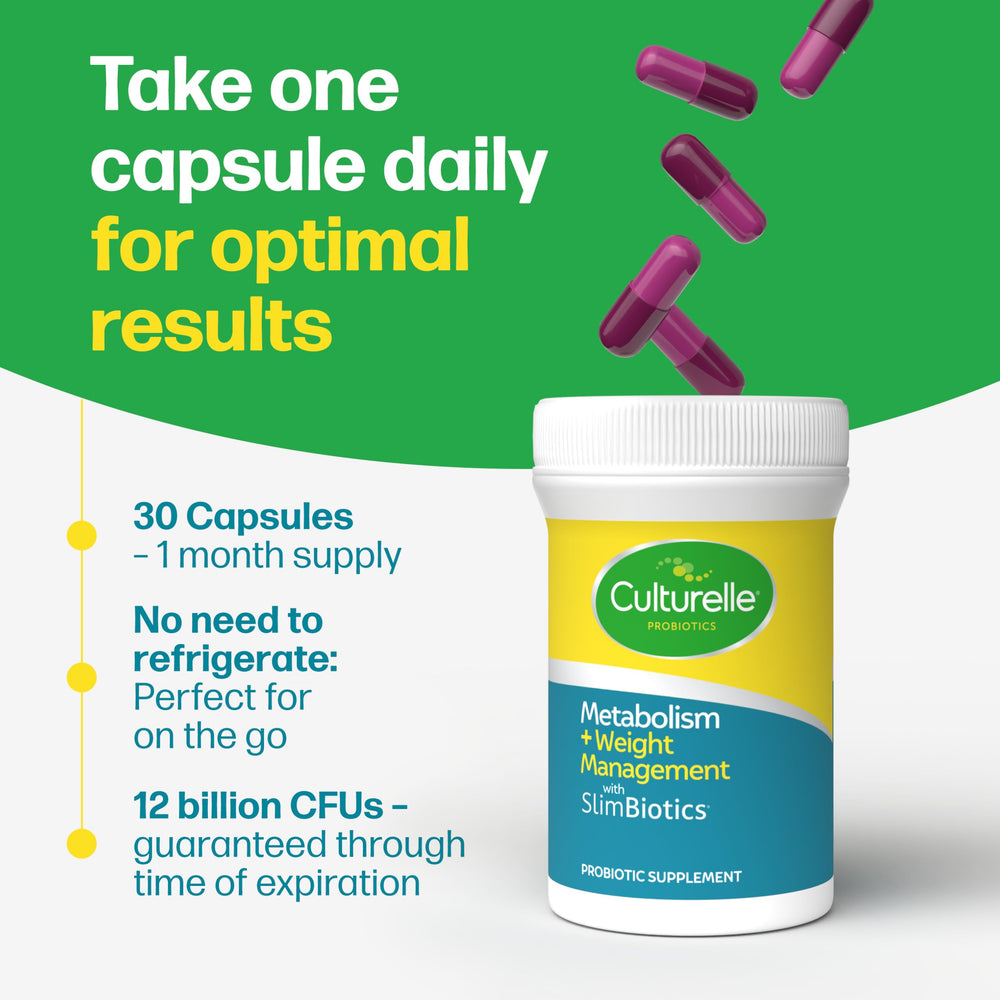 Culturelle product showing B-vitamins ingredients to support metabolism