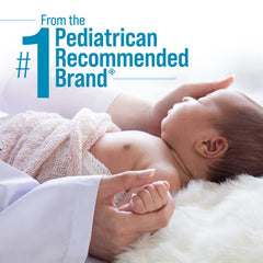 Culturelle Baby Probiotic Drops on spoon highlights simple feeding routine.