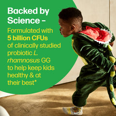 Culturelle Kids packets labeled 5 billion CFUs for strong daily probiotic support.