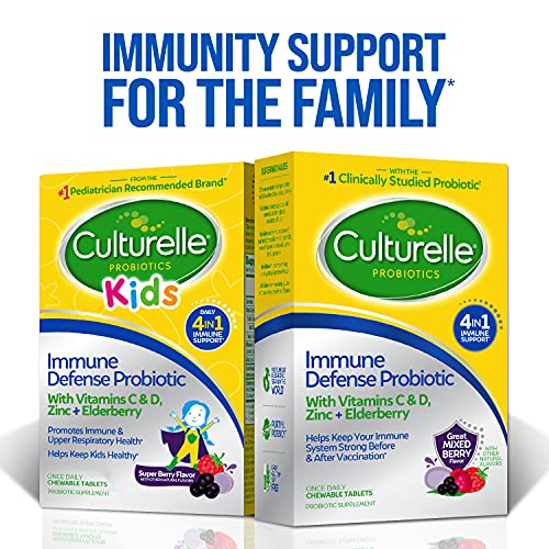 Culturelle Kids Immune Defense daily-use chews at a child’s breakfast table