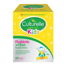 Culturelle Kids Probiotic + Fiber packets unopened, easy daily digestive support for kids ages 3+