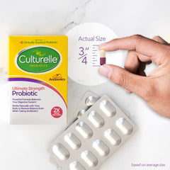 Culturelle LGG probiotic ingredient inulin highlights prebiotic fiber support.