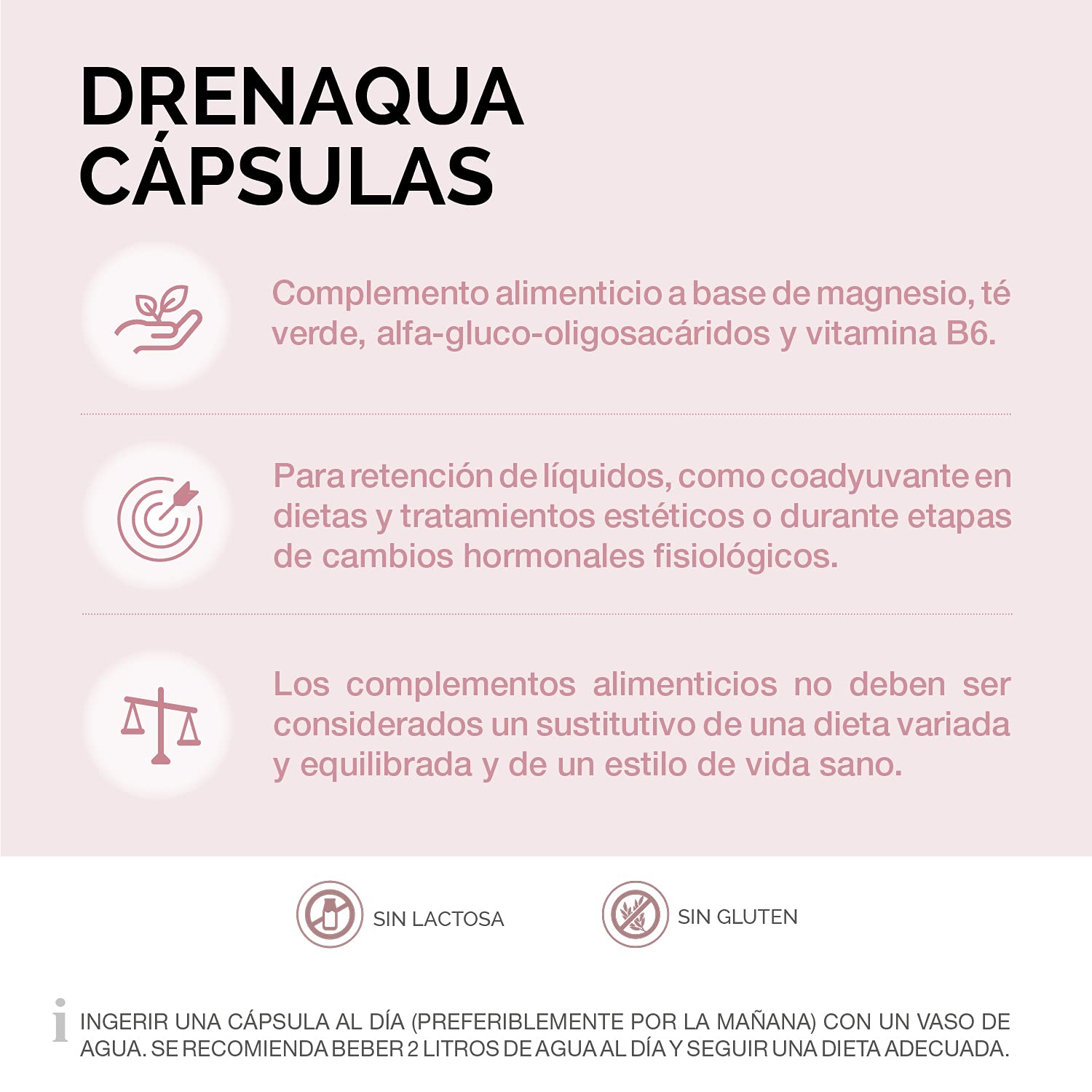Cumlaude Drenaqua label close-up highlighting probiotic and prebiotic blend