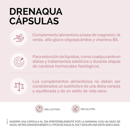 Cumlaude Drenaqua label close-up highlighting probiotic and prebiotic blend