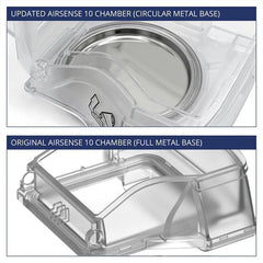 CUORD original airway design with inlet and outlet tubes for proper humidified airflow