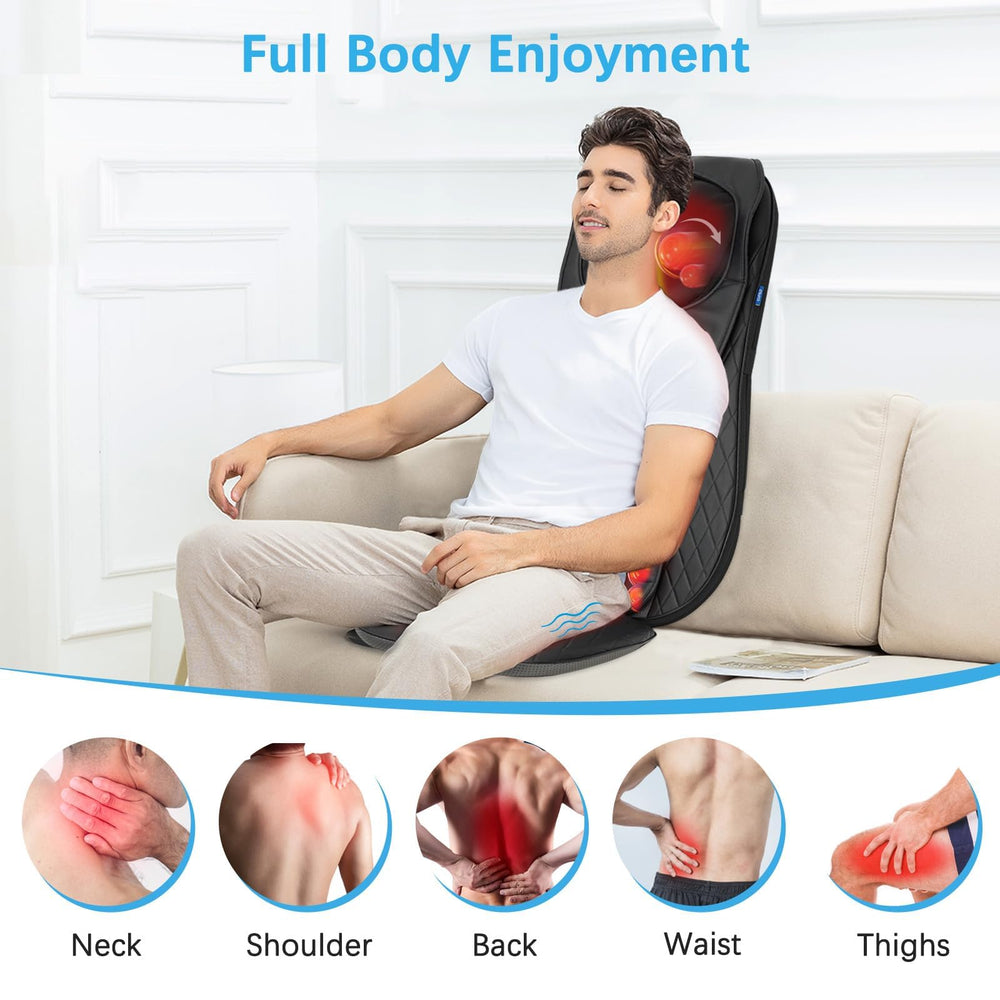 Secure strap keeps the massager in place on any chair for stable use.