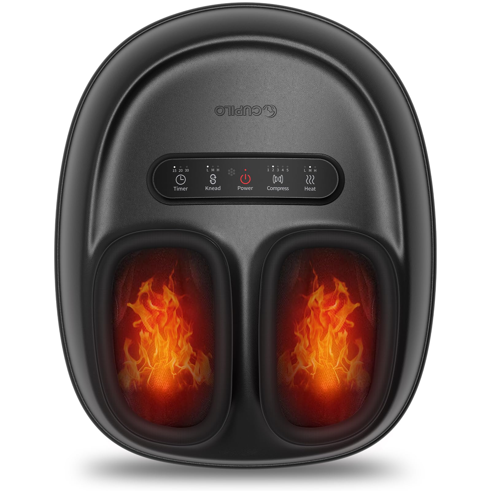 CuPiLo Foot Massager showing 3D kneading action to relax feet after work