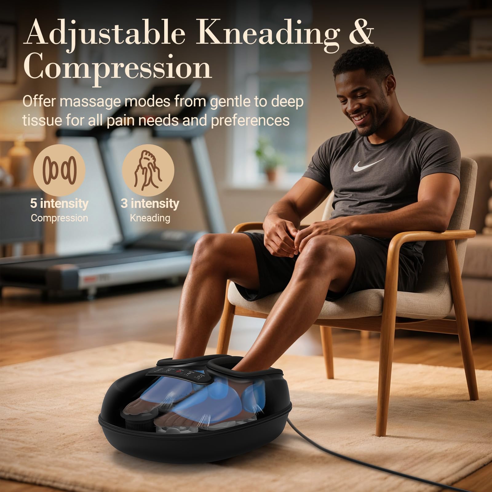 CuPiLo Foot Massager compact design fitting under a desk