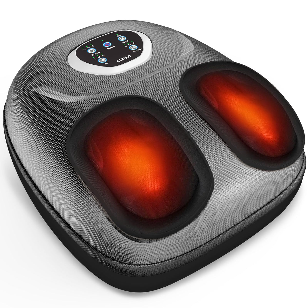 CuPiLo foot massager front view highlights ergonomic design for comfortable home relief.