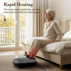 CuPiLo foot massager heat function shown for soothing warmth.