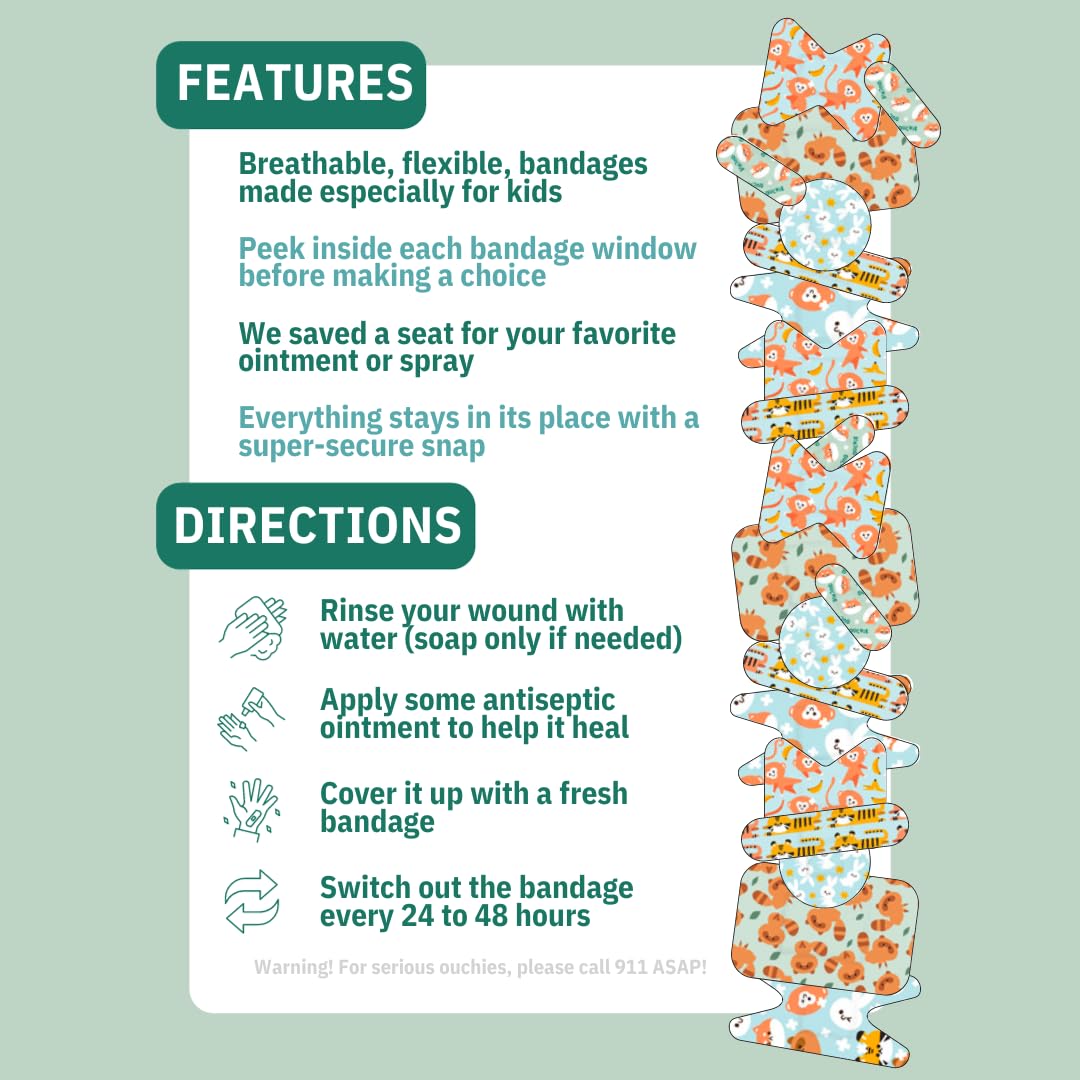 Cupkin bandages on skin provide secure coverage without sticking to the wound.