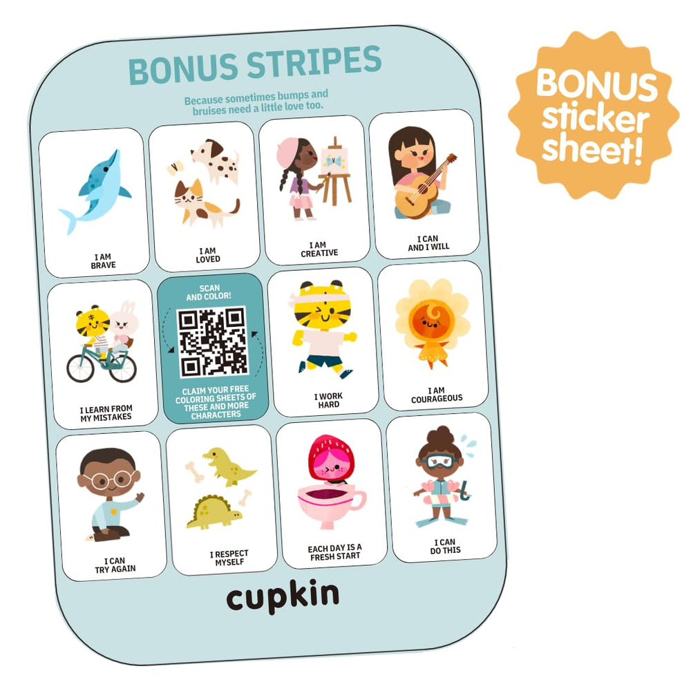 Cupkin double tray tin helps organize bandages and sprays for quick access.