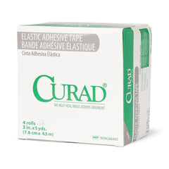 Curad adhesive tape close-up showing strong adhesion for bandages.